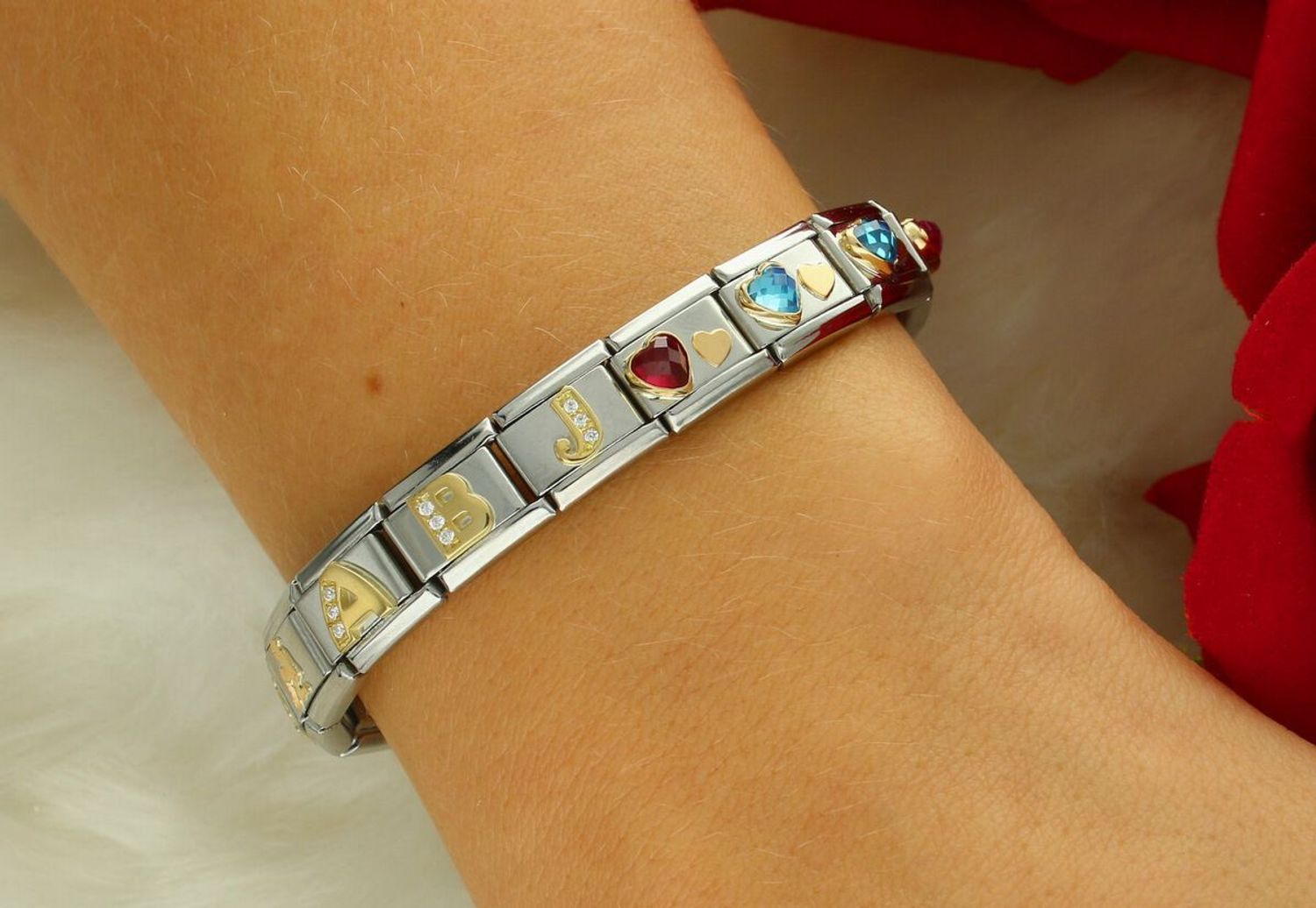 Nomination - Link 18K zawieszka złoto 'Litera J z cyrkoniami' 030301 10 biżuteria nomination nomination zawieszk nomination baza.jpg